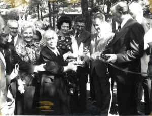 Ribbon cutting in 1977