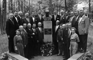 Gen. Assembly Soyuzivka 1962-1966 Group Photo in front of Taras Shevchenko Bust